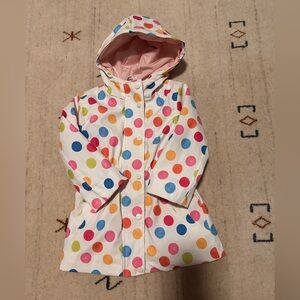 Toddler girls Urban Republic polka dot rain jacket, size 24M